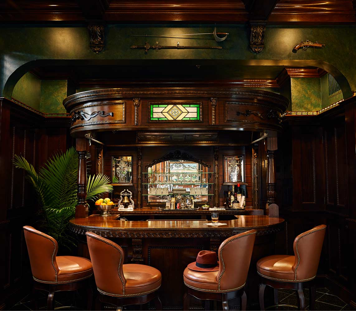 Photograph of the bar at the Ansonborough Inn